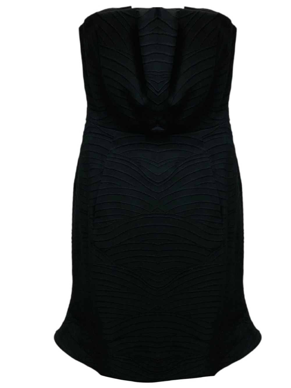 GIORGIO ARMANI BLACK STRAPLESS COCKTAIL DRESS